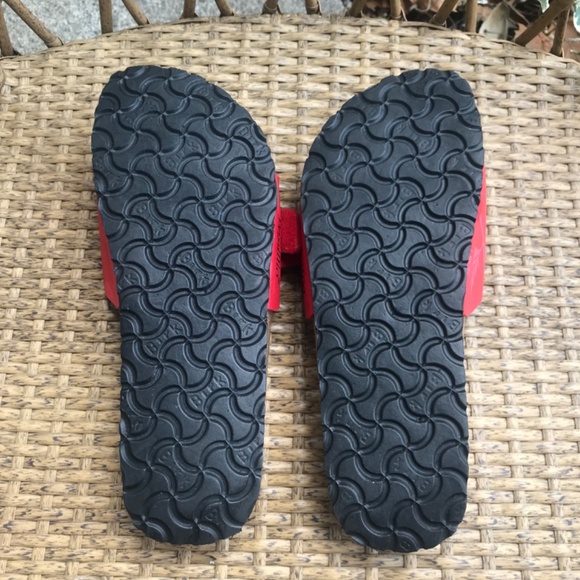 Women’s Birkenstock Slides- Size 39 Red - Picture 3 of 6